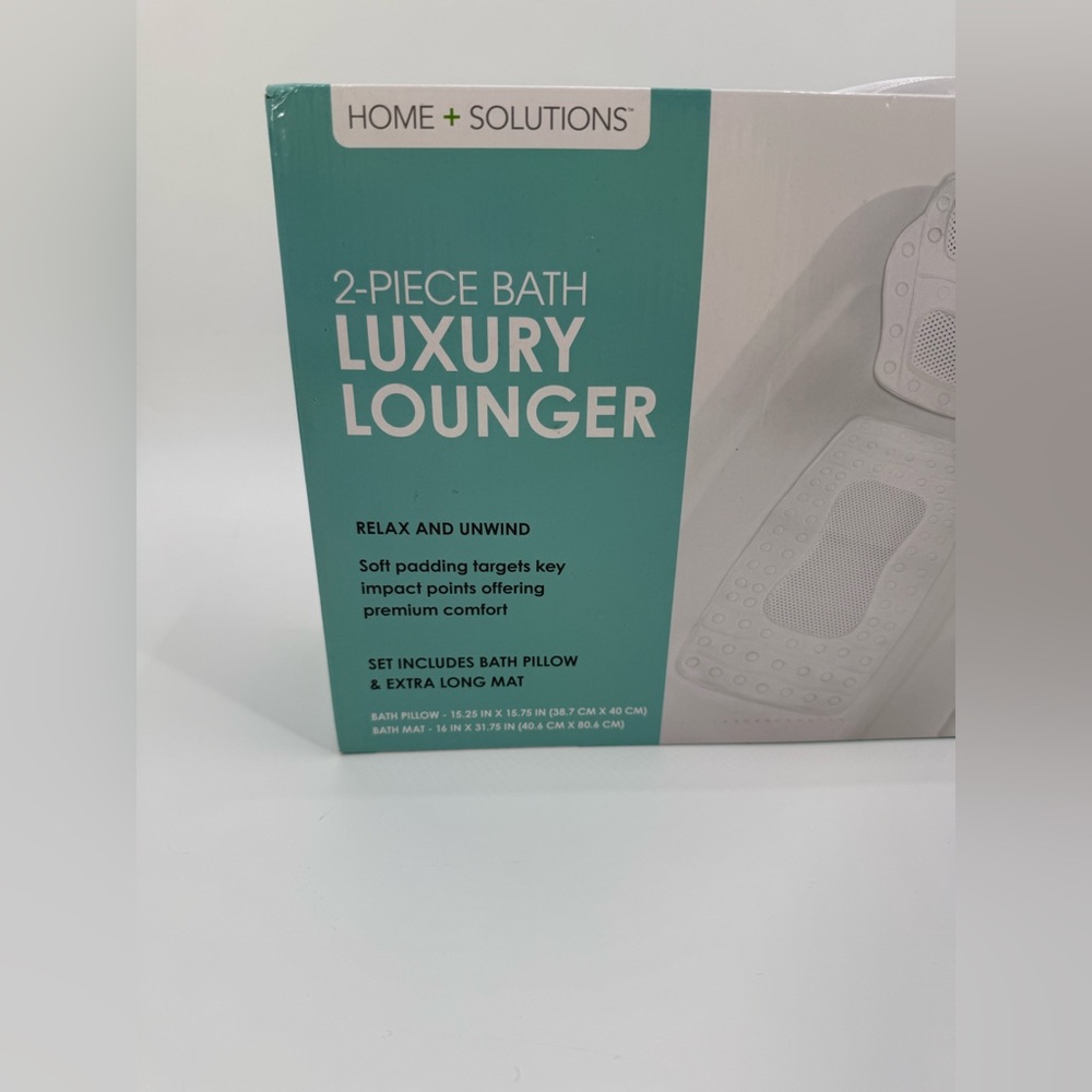 Home + Solutions 2-Piece Luxury Bath Lounger Mat & Pillow Spa Comfort Non-Slip - Picture 9 of 16